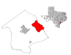 Location of Inez, Texas