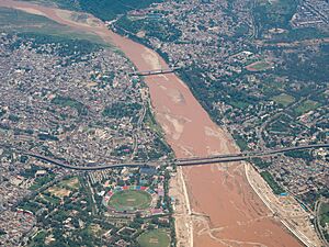 Tawi Bridges River Jammu Aerial Jul24 A7CR 01909