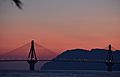 The Rio - Antirrio Bridge at sunset