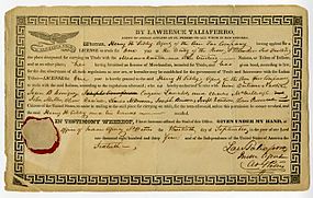 Trading license granted to Henry H. Sibley by Indian Agent Lawrence Taliaferro (1835)