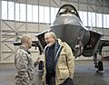 U.S. Congressman Donald Young visits the installation for the F-35 community showcase at Eielson Air Force Base, Alaska