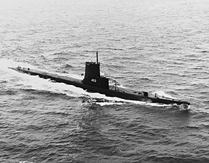 USS Torsk underway January 1965