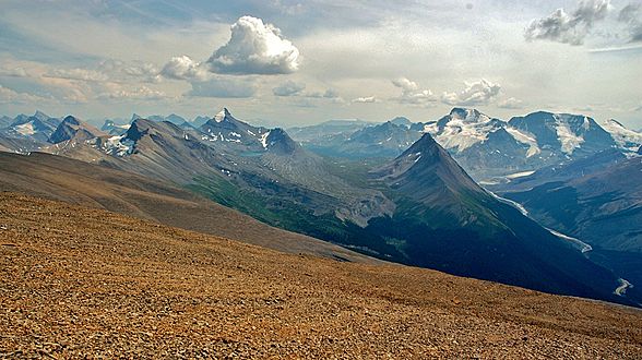 View looking south from Tangle Ridge