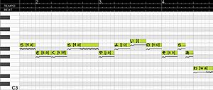 Vocal synthesizer piano roll - Sakura Sakura