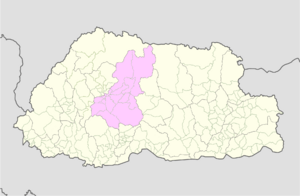 Wangdue Phodrang Bhutan location map