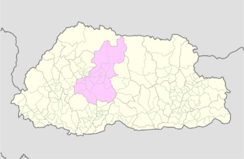 Wangdue Phodrang Bhutan location map