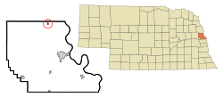 Location of Herman, Nebraska