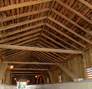 Wooden trusses (West Montrose Covered Bridge)