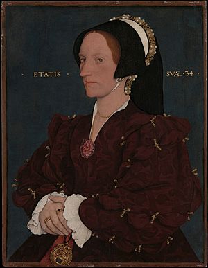 Workshop of Hans Holbein the Younger - Portrait of Margaret Wyatt, Lady Lee (1540)