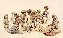 Чеченские дети. Рисунок Т. Горшельта 1858 г