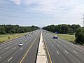 2021-07-06 10 48 51 View north along Interstate 287 from the overpass for the ramp from northbound Interstate 287 to westbound New Jersey State Route 10 in Hanover Township, Morris County, New Jersey
