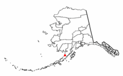 Location of Ugashik, Alaska