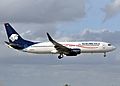 Aeromexico B737-800 (N861AM) landing at Miami International Airport