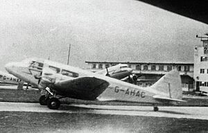 Airspeed AS.6 Envoy G-AHAC Private Charter RWY 1948 edited-2