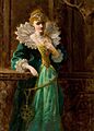 Amy Robsart, looking at the portrait of Leicester by E.C. Barnes