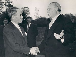 Antoine Pinay and Konrad Adenauer 1955