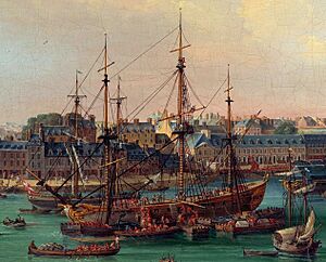 Armement d'une frégate à Brest en 1773