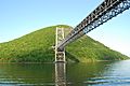 Bear Mountain Bridge, NY from river level loking East