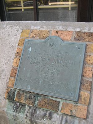 Bloomington Il Lost Speech site plaque