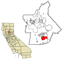 Location in Butte County and the state of California