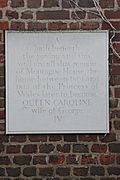 Caroline of Brunswick plaque, Greenwich Park