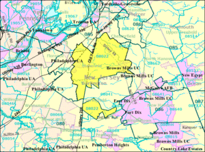 Census Bureau map of Columbus, New Jersey