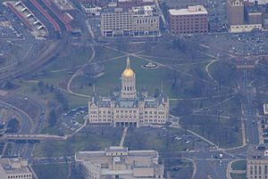 Connecticut State Capitol, aerial view