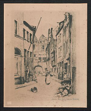 De Palingbrug te Antwerpen in 't jaar 1880