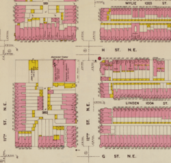 Detail from map 179 Sanborn Fire Insurance Map from Washington, DC. 1903-1916