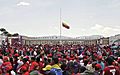 El pueblo venezolano acompaña los restos de su presidente Hugo Chávez Frías en la Academia Militar
