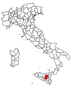 Location of Province of Enna