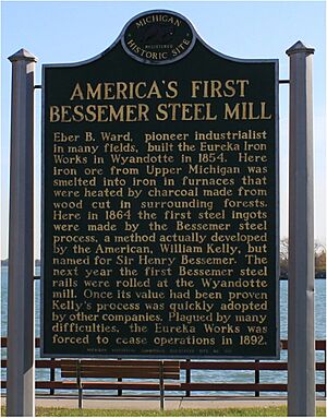 Eureka Iron Works historical marker Wyandotte Michigan