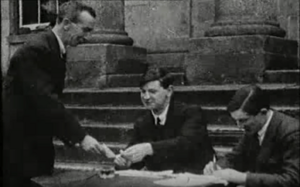 Fionan Lynch TD subscribing for the Republican Loan in 1919, from Michael Collins and Diarmuid O'Hegarty