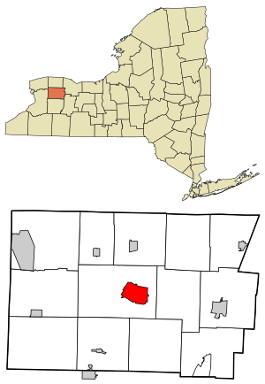 Location within Genesee County and New York