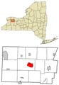 Genesee County New York incorporated and unincorporated areas Batavia (city) highlighted