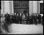 Group of Native American men at courthouse, ca 1920 (MOHAI 5106).jpg