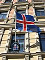 Icelandic state flag Embassy Helsinki