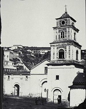 Iglesia de San Francisco de Valparaiso en 1864