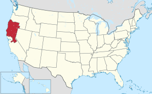 Map of the United States with Jefferson highlighted