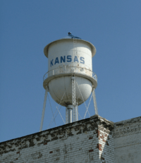 The water tower in Kansas