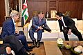King Abdullah II and Crown Prince Hussein Admire a Photo