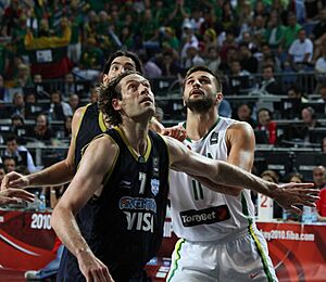 Linas Kleiza against Argentina
