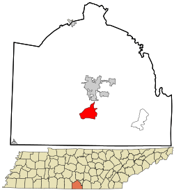 Location in Lincoln County and the state of Tennessee.
