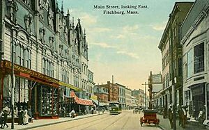 Main Street, Looking East, Fitchburg, MA
