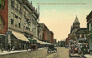 Main Street, Looking North From Crescent, Brockton, MA