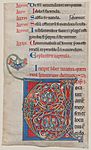 Manuscript Illumination with Initial V, from a Bible MET DP102859