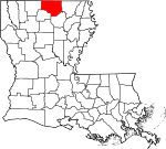 State map highlighting Union Parish