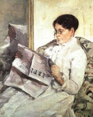Mary Cassatt, Reading “Le Figaro”, 1878, Collection Mrs. Eric de Spoelberch, Haverford, Pennsylvania