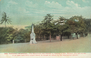 Mrs. Watsons Memorial at Cooktown, circa 1906