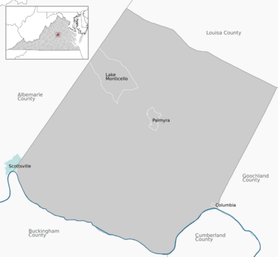 Municipalities in Fluvanna County.svg